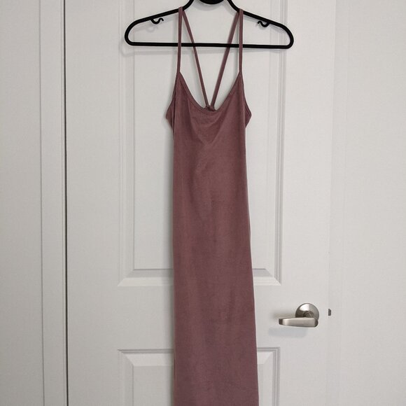 Pink Bodycon Side Slit Dress - Picture 1 of 4